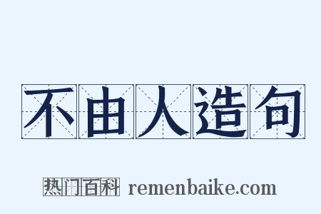 不由人造句是什么意思的图片
